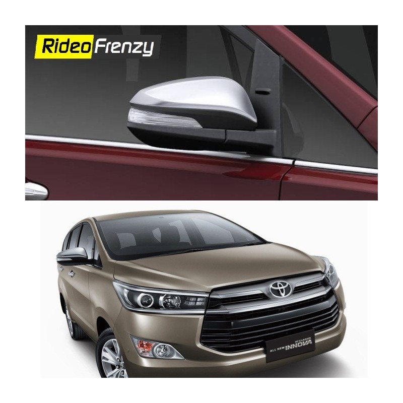 Buy Innova Crysta Chrome Side Mirror Covers online at low prices-Rideofrenzy