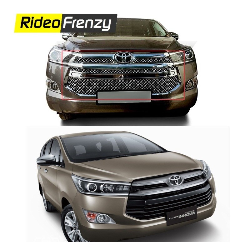 Buy Bentley Type Toyota Innova Crysta Chrome Grill Covers at low prices-RideoFrenzy
