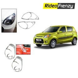 Buy Maruti Alto 800 Chrome HeadLight + Tail light Combo at low prices-RideoFrenzy