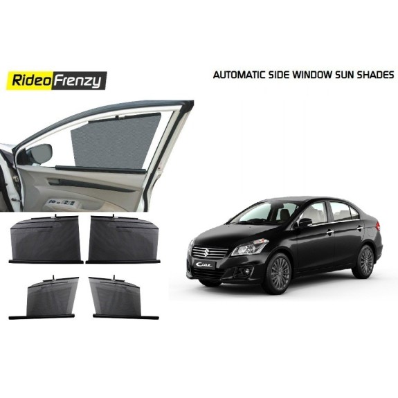 Buy Maruti Ciaz Automatic Side Window Sun Shade at low prices-RideoFrenzy