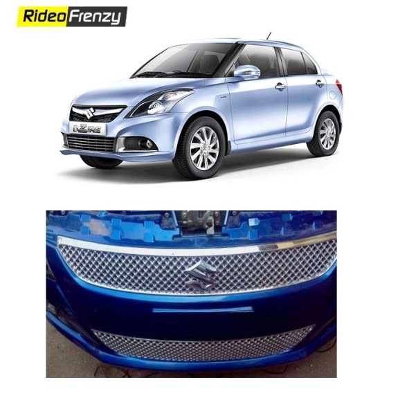 Maruti Swift Dzire Chrome Grill Covers (Upper+lower) | High Quality ABS Plastic Chrome Plating