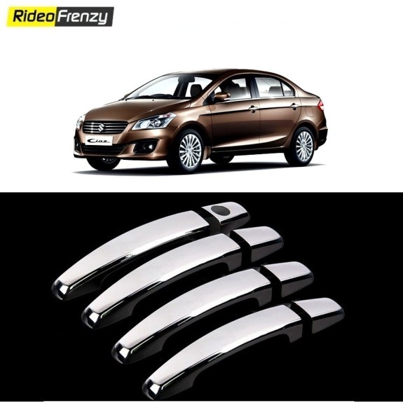 Buy Triple Layer Maruti Ciaz Door Chrome Handle Covers at low prices-RideoFrenzy