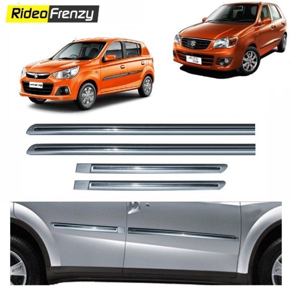 Buy Maruti Alto K10 Silver Chromed Side beading at low prices-RideoFrenzy