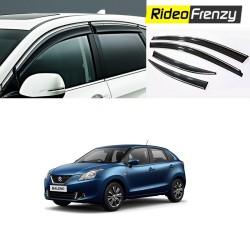 Buy Maruti Baleno Chrome Line Door Visors | Unbreakable ABS Plastic | Online India Rideofrenzy