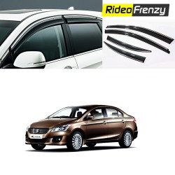 Maruti Ciaz Chrome Line Door Visors in ABS Plastic