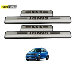 Maruti Ignis Stainless Steel Door Scuff Sill Plate with blue LED