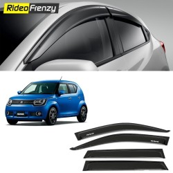 Buy Unbreakable Maruti Ignis Door Visors in ABS Plastic at low prices-RideoFrenzy