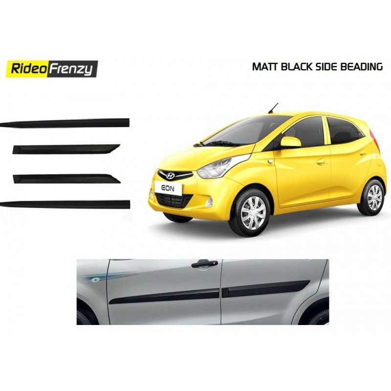 Buy Original Hyundai Eon Matt Black Side Beading online at low prices-RideoFrenzy