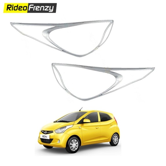 Buy Hyundai Eon Chrome HeadLights covers online at low prices-RideoFrenzy