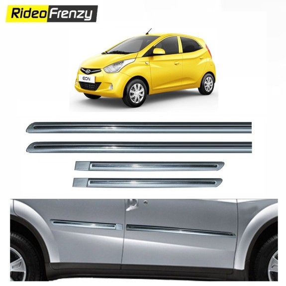 Buy Hyundai Eon Silver Chromed Side beading online at low prices-RideoFrenzy
