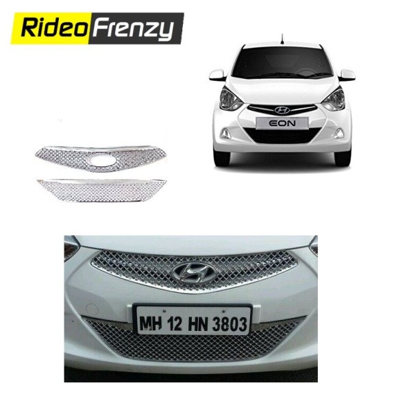 Buy Premium Hyundai Eon Front Chrome Grill(Upper+Lower) at low prices-RideoFrenzy