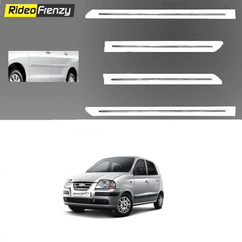 Buy Hyundai Santro Xing White Chromed Side Beading at low prices-RideoFrenzy