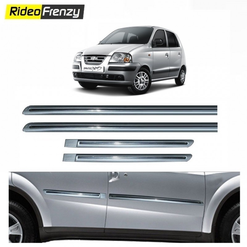 Buy Hyundai Santro xing Silver Chromed Side Beading at low prices-RideoFrenzy