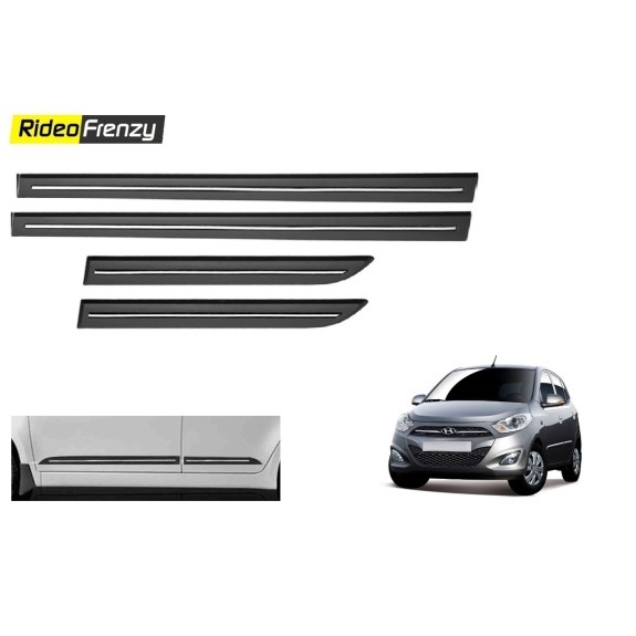 Buy Hyundai i10 Black Chromed Side beading at low prices-RideoFrenzy