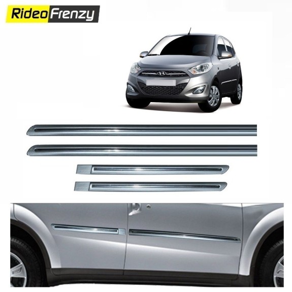 Buy Hyundai i10 Silver Chromed Side Beading at low prices-RideoFrenzy