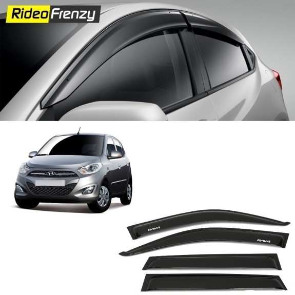 Buy Unbreakable Hyundai i10 Door Visors in ABS Plastic at low prices-RideoFrenzy