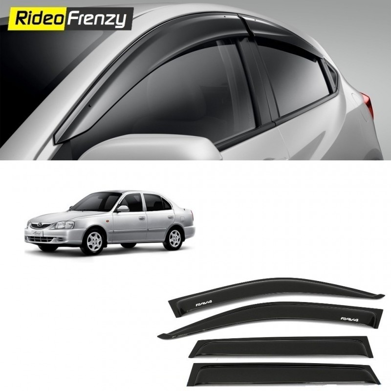 Buy Unbreakable Hyundai Accent Door Visors in ABS Plastic at low prices-RideoFrenzy