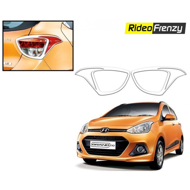 Buy Hyundai Grand i10 Chrome Tail Light Covers online at low prices-RideoFrenzy