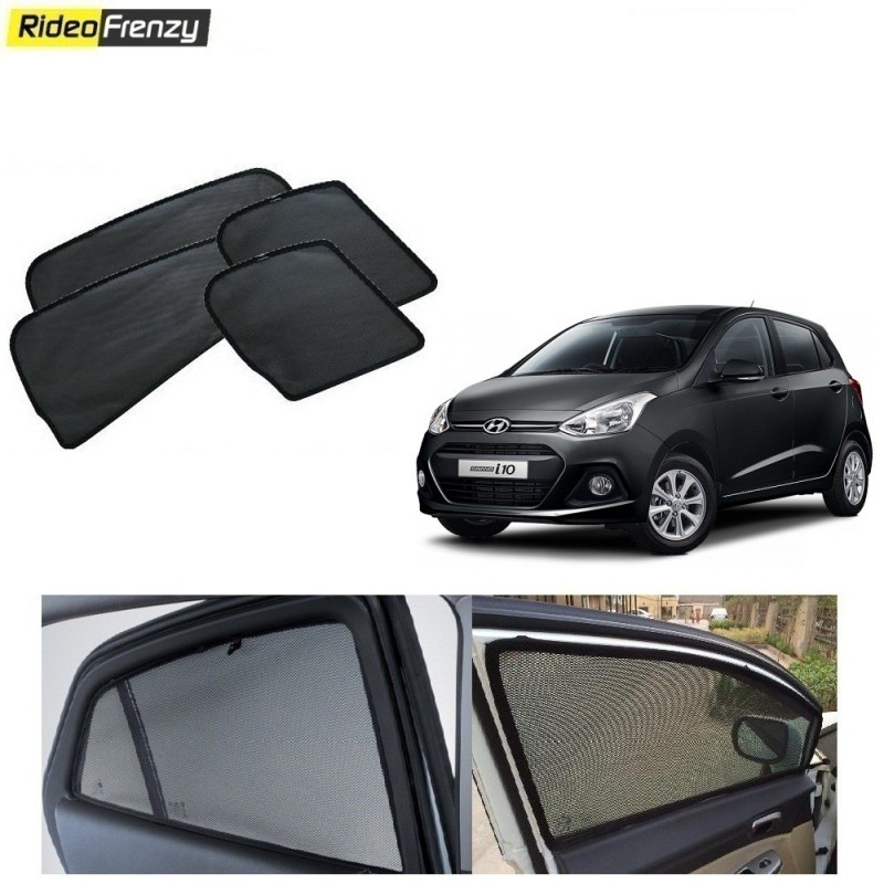 Buy Hyundai Grand i10 Magnetic Car Window Sunshades at low prices-RideoFrenzy
