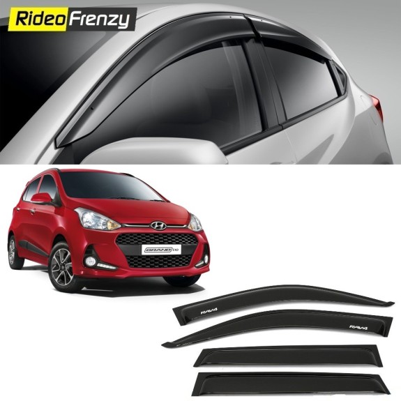 Buy Unbreakable Hyundai Grand i10 Door Visors in ABS Plastic at low prices-RideoFrenzy