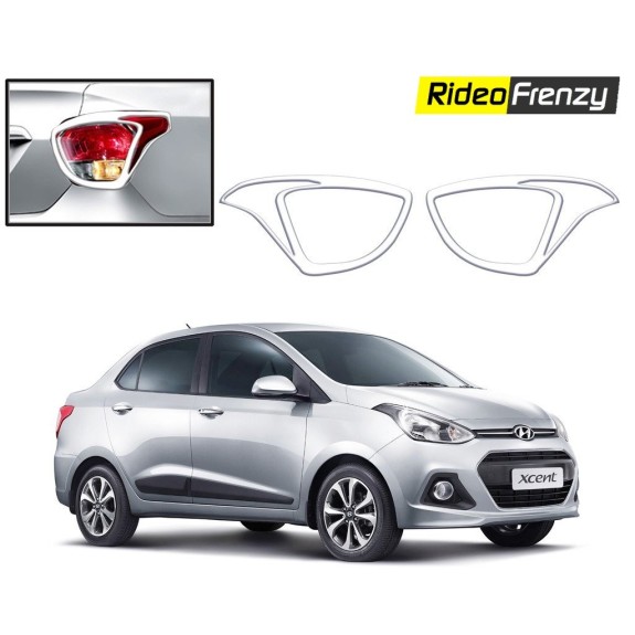 Buy Hyundai Xcent Chrome Tail Light Covers online at low prices-RideoFrenzy