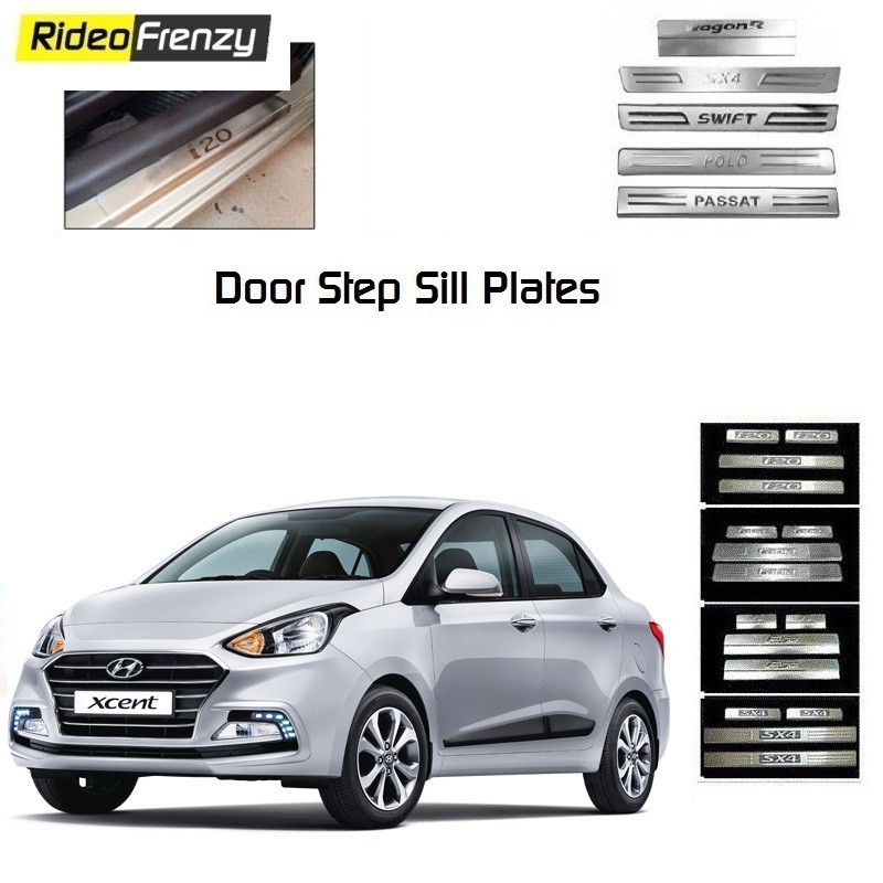 Buy Hyundai Xcent Stainless Steel Door Scuff Sill Plate at low prices-RideoFrenzy
