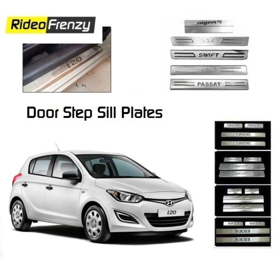 Buy Hyundai i20 Stainless Steel Door Scuff Sill Plates at low prices-RideoFrenzy