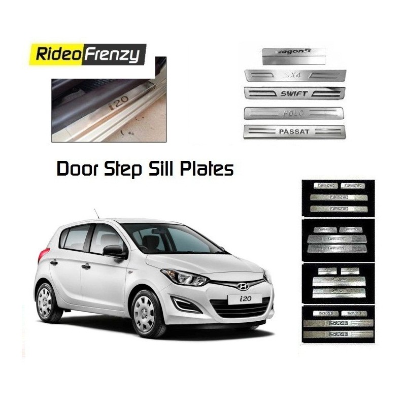 Buy Hyundai i20 Stainless Steel Door Scuff Sill Plates at low prices-RideoFrenzy