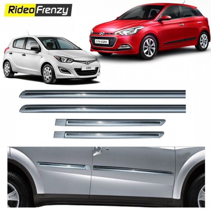 Buy Hyundai i20 & Elite i20 Silver Chromed Side beading at low prices-RideoFrenzy