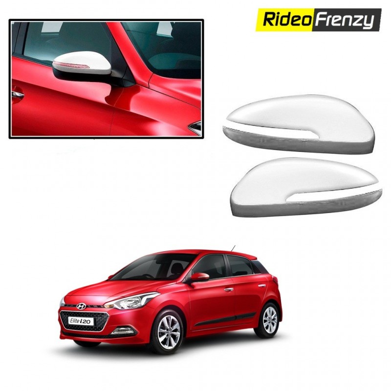 Buy Triple Layered Hyundai Elite i20 Chrome Mirror Covers at low prices-RideoFrenzy