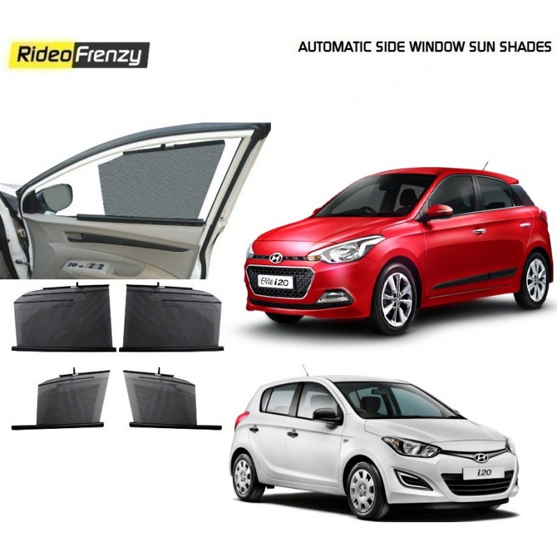 Buy Hyundai i20 & Elite i20 Automatic Side Window Sun Shades at low prices-RideoFrenzy