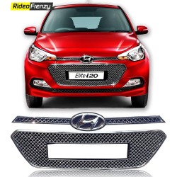 Buy Hyundai Elite i20 Chrome Grill Covers (Upper+lower) | High Quality ABS Plastic Chrome Plating