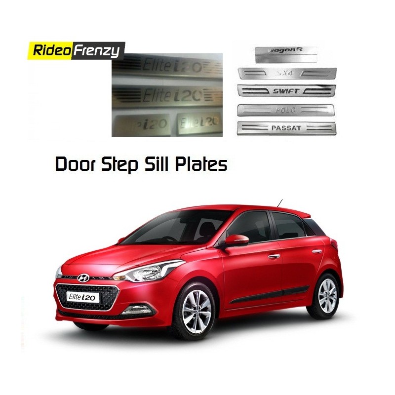 Buy Hyundai Elite i20 Stainless Steel Door Scuff Sill Plate at low prices-RideoFrenzy
