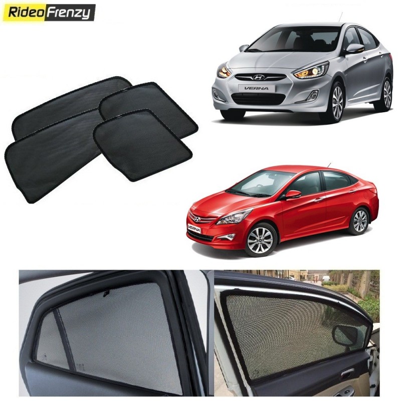 Buy Hyundai Verna Fluidic Magnetic Car Window Sunshades at low prices-RideoFrenzy