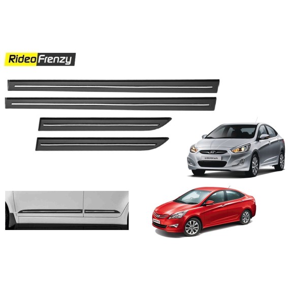 Buy Hyundai VERNA Fluidic Black Chromed Side beading at low prices-RideoFrenzy