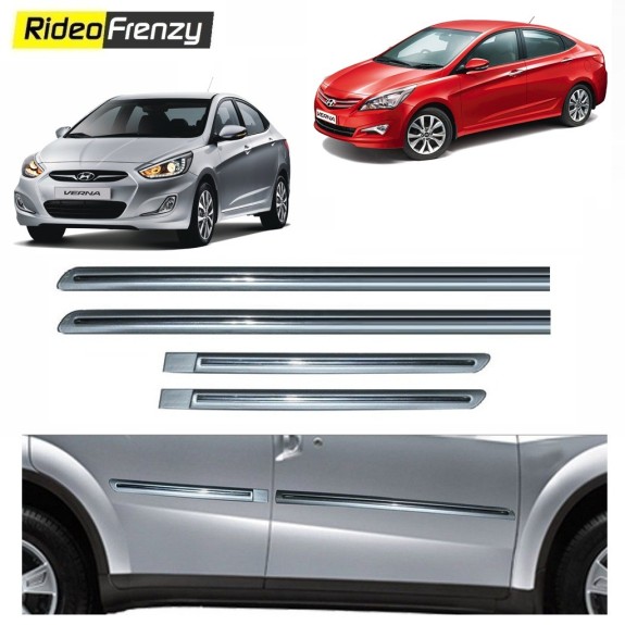 Buy Hyundai VERNA Fluidic Silver Chromed Side beading at low prices-RideoFrenzy