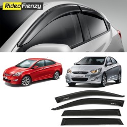 Buy Unbreakable Hyundai Verna Fluidic Door Visors in ABS Plastic at low prices-RideoFrenzy 