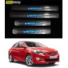 Buy Hyundai Verna Fluidic Stainless Steel Door Scuff Sill Plate with blue LED at low prices-RideoFrenzy