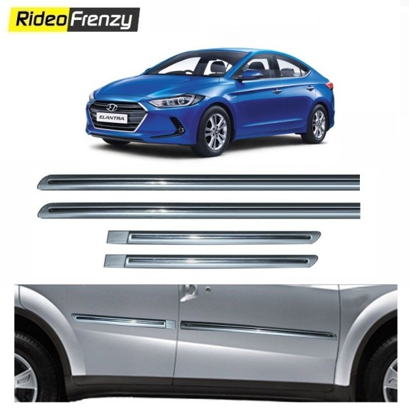 Buy Hyundai Elantra Silver Chromed Side Beading at low prices-RideoFrenzy