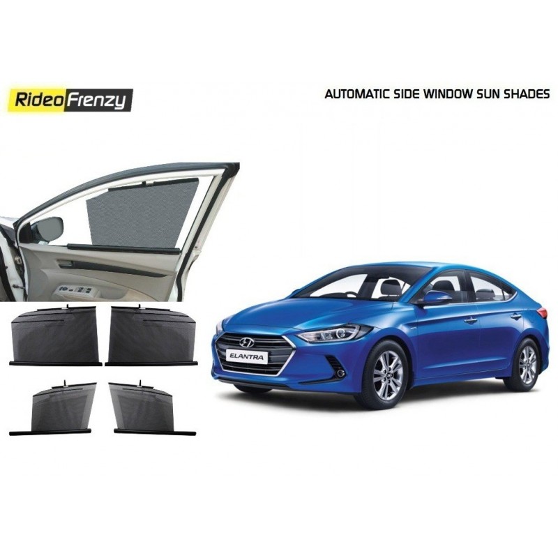Buy Hyundai Elantra Automatic Side Window Sun Shades at low prices-RideoFrenzy