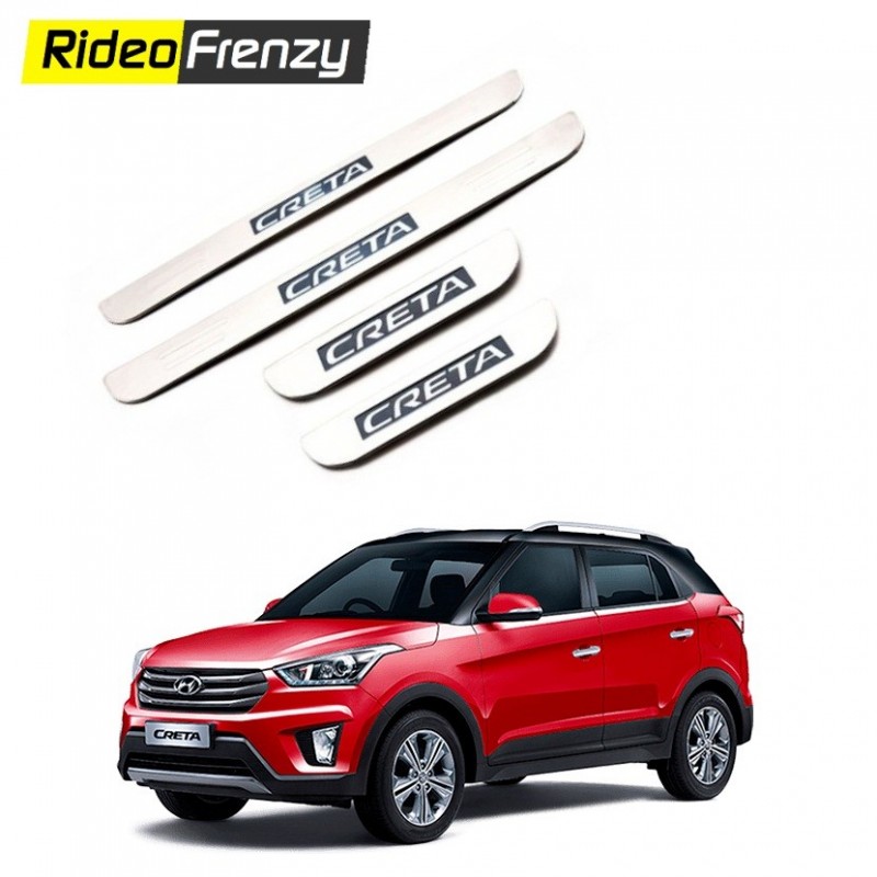 Buy Hyundai Creta Stainless Steel Door Scuff Sill Plates at low prices-RideoFrenzy