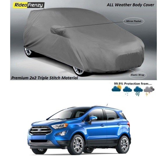 Buy Premium Fabric Ford Ecosport Body Cover with Side Mirror Pockets at low prices-RideoFrenzy