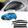 Buy Unbreakable New Honda Jazz Door Visors in ABS Plastic at low prices-RideoFrenzy