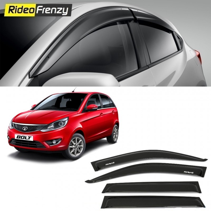 Buy Unbreakable Tata Bolt Door Visors in ABS Plastic at low prices-RideoFrenzy