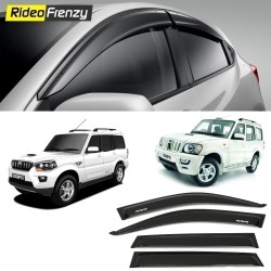 Buy Unbreakable Mahindra Scorpio Door Visors in ABS Plastic-6 pcs at low prices-RideoFrenzy