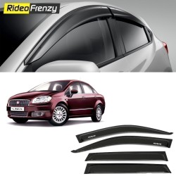 Buy Unbreakable Fiat Linea Door Visors in ABS Plastic at low prices | RideoFrenzy