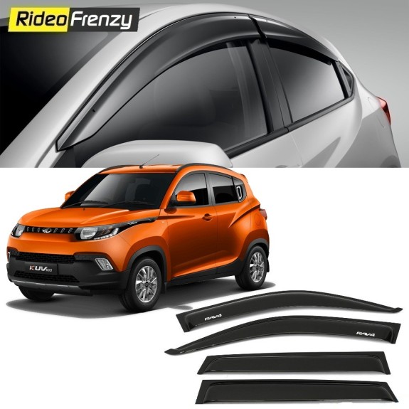 Buy Unbreakable Mahindra KUV100 Door Visors in ABS Plastic at low prices-RideoFrenzy