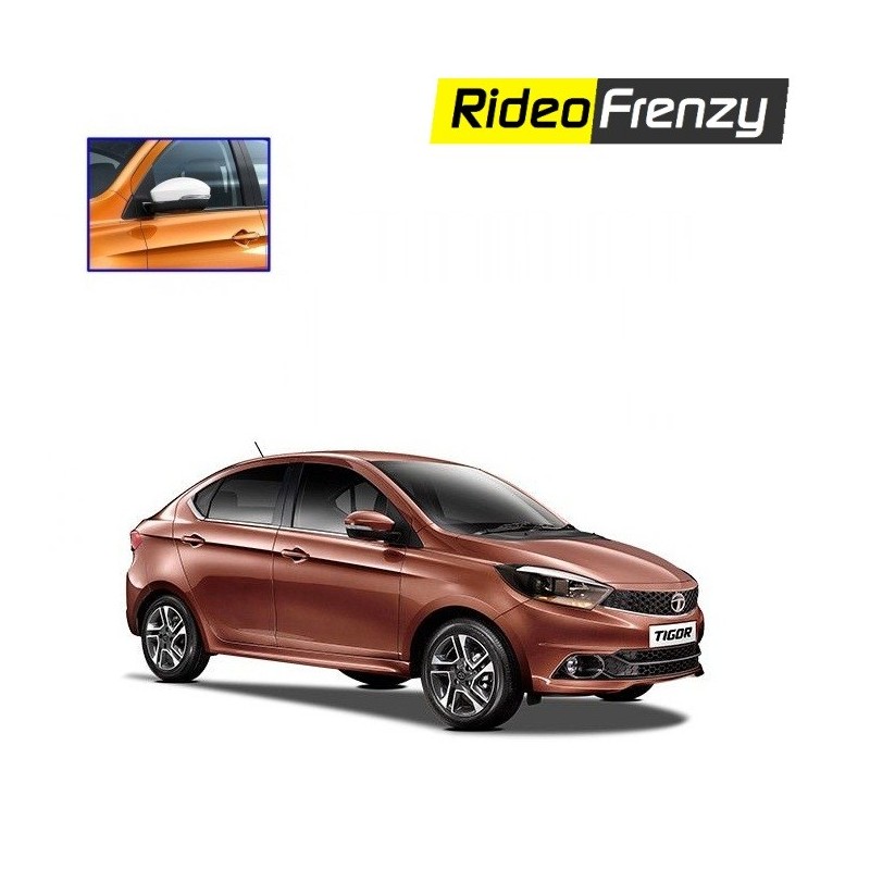 Buy Triple layer Tata Tigor Chrome Side Mirror Covers at low prices-RideoFrenzy