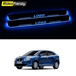 Buy Maruti Baleno Illuminated Sill/Scuff Plates Online India | 3D Power LED Mirror Finish