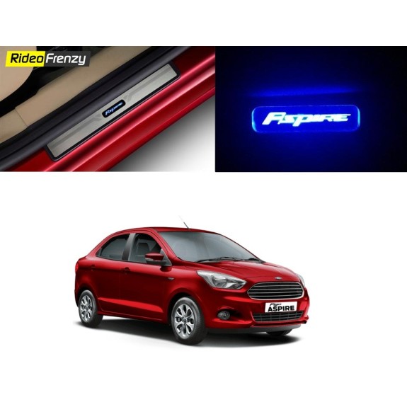 Buy Figo Aspire Stainless Steel Sill Plate with Blue LED at low prices-RideoFrenzy